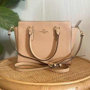 Coach beige/nude crossbody convertible handbag